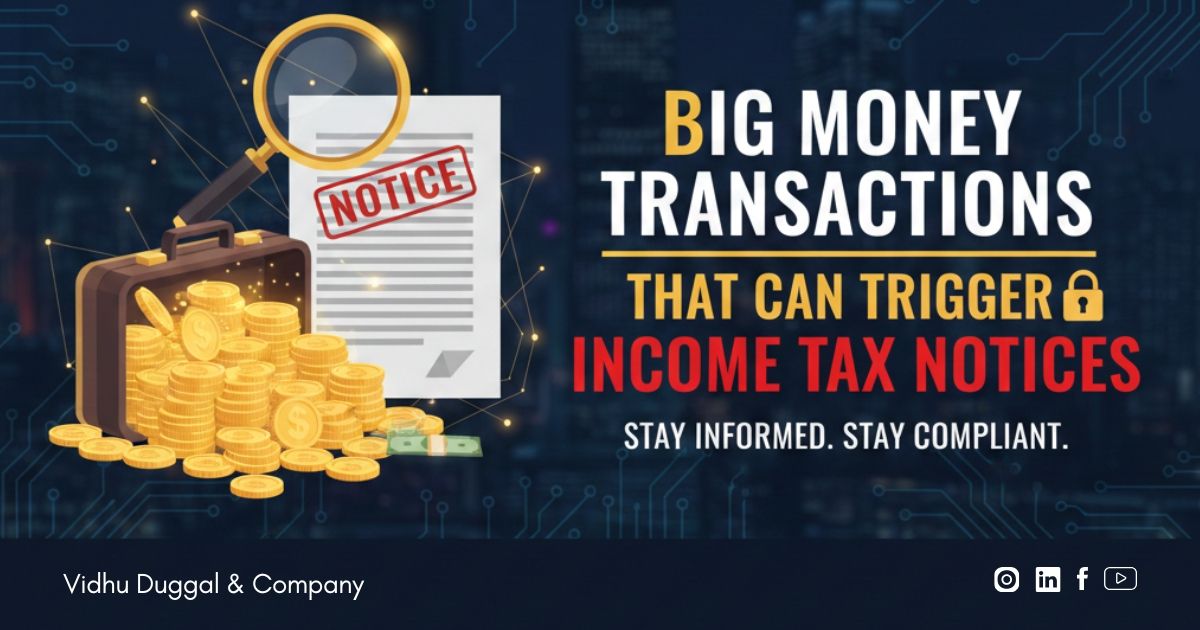 Big Money Transactions That Can Trigger Income Tax Notices
